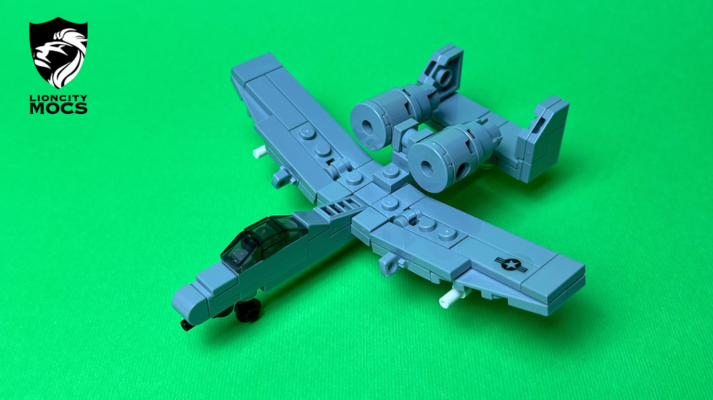 Lego A-10 Thunderbolt II Lego Tutorial (1:120)