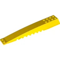 Brick Wedged, Curved 16 x 4 Triple with Inner Ridges / Yellow