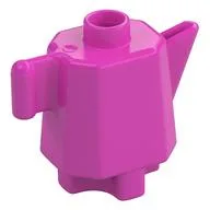 Duplo Teapot / Coffeepot, Indented Base / Dark Pink