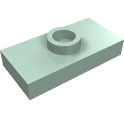 Plate Special 1 x 2 with 1 Stud with Groove and Inside Stud Holder (Jumper) / Sand Green