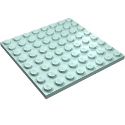 Plate 8 x 8 / Aqua
