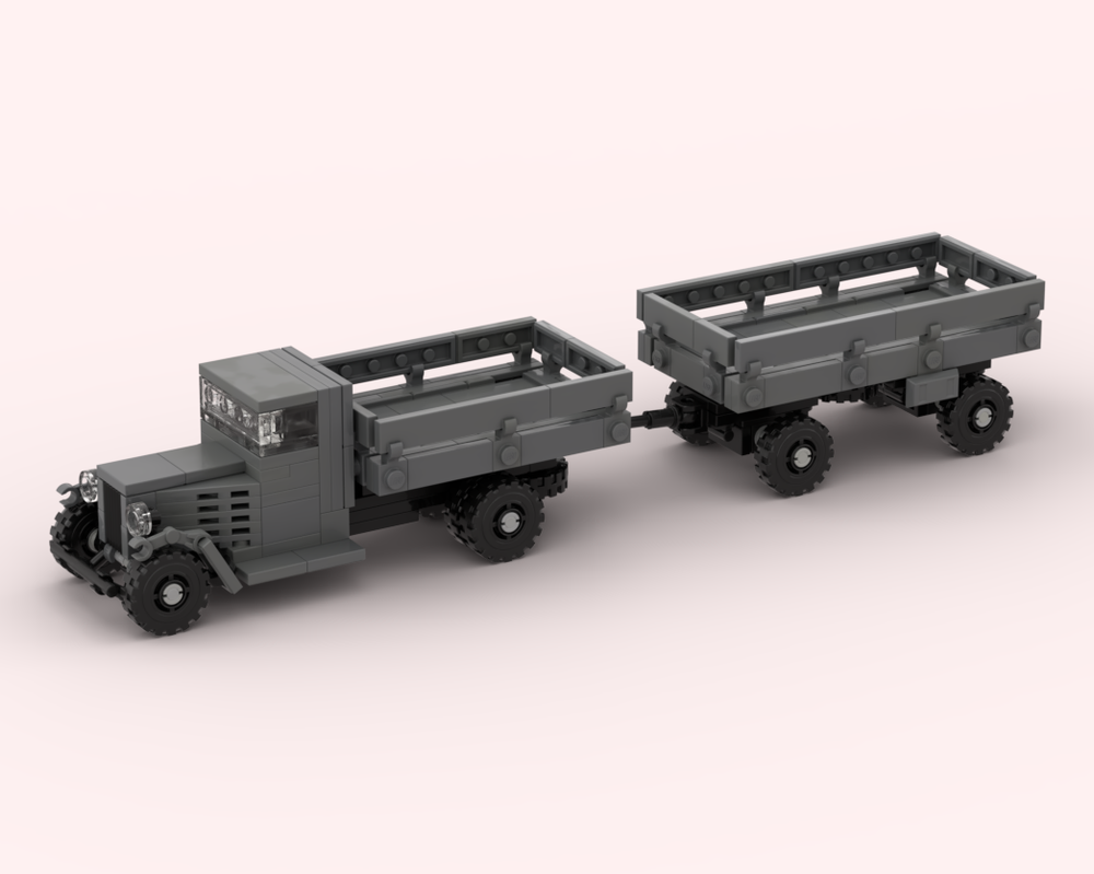 LEGO ww2 ZIS-5 with trailer soviet truck 1:45 scale