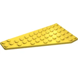 Wedge, Plate 7 x 12 Wing Right / Yellow