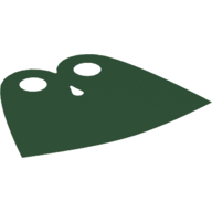 Lego Neckwear Cape, Very Short, Tear-Drop Neck Cut [Spongy Stretchable Fabric] / Dark Green