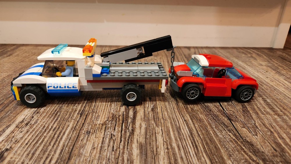 Lego Police Tow Truck and Car