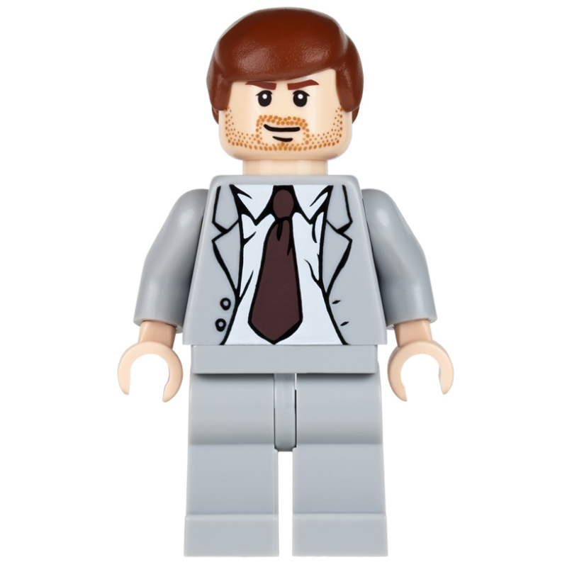 Lego Indiana Jones in Light Bluish Gray Suit