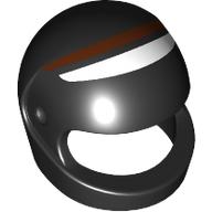 Lego Helmet, Standard with Reddish Brown/White Eyes print (Eye)