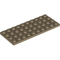 Lego Plate 4 x 10 / Dark Tan