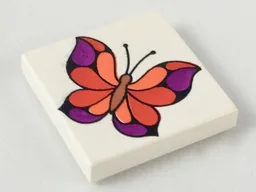 Tile 2 x 2 with Butterfly Print
