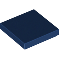 Lego Tile 2 x 2 with Groove / Dark Blue
