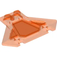 Plate, Special 1 x 2 with Large Axe Head / Trans-Neon Orange