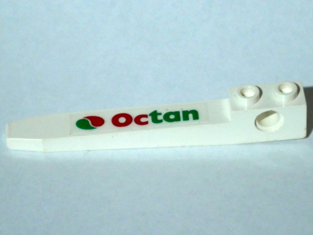 Lego Technic Forklift Fork with Octan Logo Pattern Model Left Side (Sticker) - Set 6663