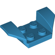 Lego Mudguard 2 x 4 with 2 x 2 Studs and Flared Wings / Dark Azure