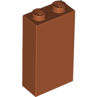 Lego Brick 1 x 2 x 3 with Bottom Stud Holder / Dark Orange