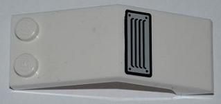 Lego Windscreen 5 x 2 x 1 2/3 with Grille Pattern (Sticker) - Set 7726
