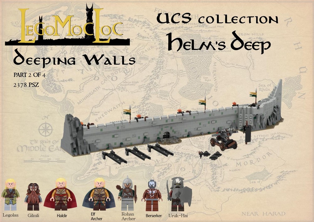 Lego UCS Helm's Deep - part 2 - Deeping wall