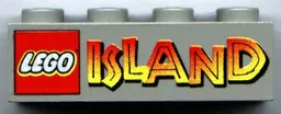 Brick 2 x 4 with Lego Island Pattern