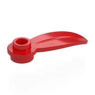 Lego Plant, Round 1 x 3 - 1 Leaf / Red