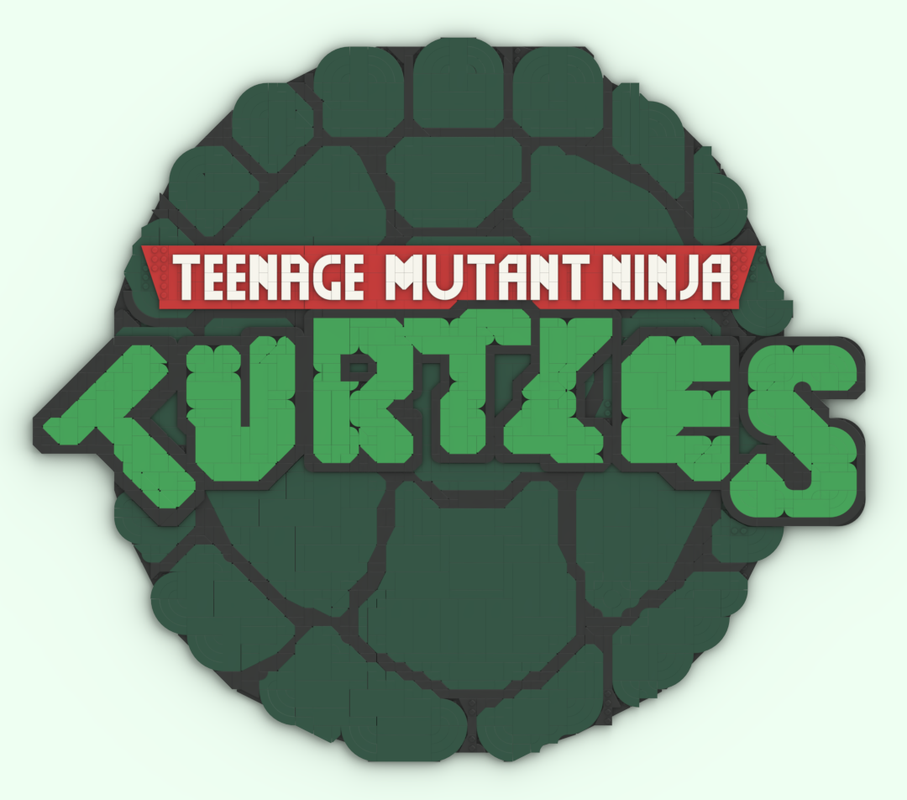 Lego Turtle Shell Emblem Display – Custom Brick-Built Circular Display Model