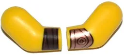 Arm, (Matching Left and Right) Pair with Wristbands Pattern / Yellow