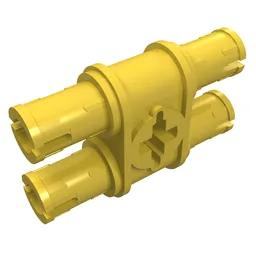 Technic Pin Double with Axle Hole / Yellow
