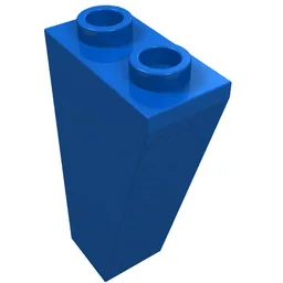 Brick Sloped Inverted 75° 2 x 1 x 3 / Blue
