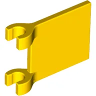 Flag 2 x 2 Square, Flat Clip Edge [Thick Clips] / Yellow