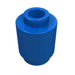 Brick Round 1 x 1 Open Stud / Blue