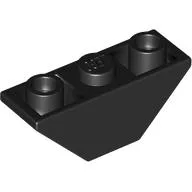 Brick Sloped Inverted 45° 3 x 1 Double with 2 Completely Open Studs / Black