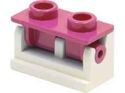Hinge Brick 1 x 2 with Dark Pink Top Plate (3937 / 3938)