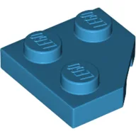 Wedge Plate 2 x 2 Cut Corner / Dark Azure
