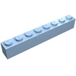 Brick 1 x 8 / Bright Light Blue