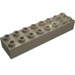 Duplo Brick 2 x 8 / Dark Tan