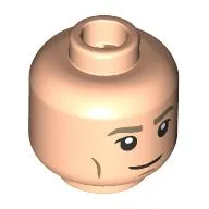 Minifig Head Carlisle Cullen, Nougat Eyebrows, Cheel Lines, Black Eyes/Golden Eyes / Light Nougat