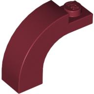 Lego Brick Arch 1 x 3 x 2 Curved Top / Dark Red