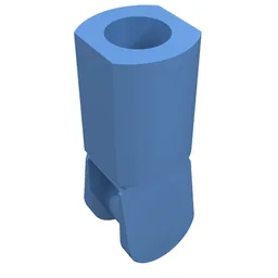 Bar Holder with Hole and Bar Handle / Medium Blue