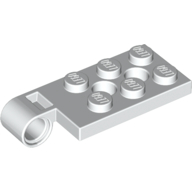 Lego Hinge Plate 2 x 4 with Pin Hole with 2 Holes - Top / White