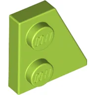 Wedge Plate 2 x 2 Right / Lime