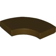 Tile 2 x 2 Curved, Macaroni / Dark Brown