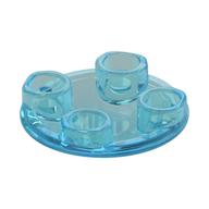 Lego Plate Round 2 x 2 with Rounded Bottom [Boat Stud] / Trans-Light Blue