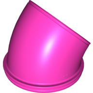 Lego Duplo Ball Tube 45° Turn / Dark Pink