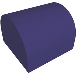 Brick Curved 1 x 1 x 2/3 Double Curved Top, No Studs / Dark Purple
