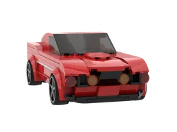 68 Mustange 8 Wide in Red
