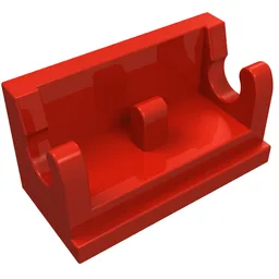 Hinge Brick 1 x 2 Base / Red