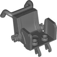 Equipment Medical Wheelchair with Pins for Wheels [Minifig] / Dark Bluish Gray