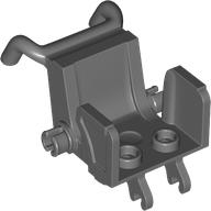Lego Equipment Medical Wheelchair with Pins for Wheels [Minifig] / Dark Bluish Gray