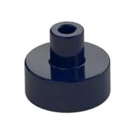 Tile Special Round 1 x 1 with Hollow Bar / Dark Blue