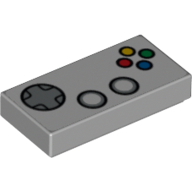 Lego Tile 1 x 2 with Computer Gamepad Print
