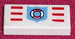 Tile 1 x 2 with Coast Guard Pattern (Sticker) - Set 6353