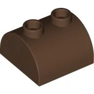 Brick Curved 2 x 2, Two Top Studs / Brown